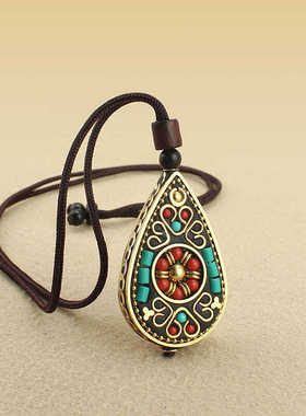 国潮毛衣链衣饰棉麻配饰