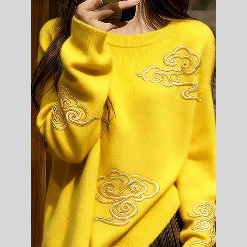 新中式国风毛衣高级感超好看针织上衣女2025秋冬新款今年流行爆款,淘宝优惠券,粉丝福利购,淘宝优惠卷