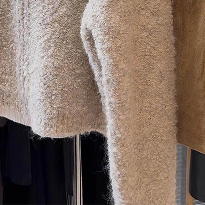 今年流行韩系拉链polo领羊毛圈圈绒毛衣外套女宽松短款针织开衫,淘宝优惠券,粉丝福利购,淘宝优惠卷