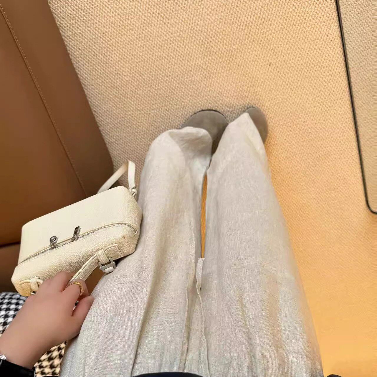 CHAO级推荐！夏季新品透气舒适宽松显瘦直筒裤韩系亚麻阔腿裤女