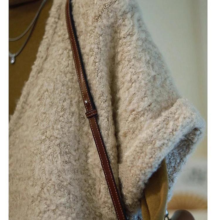 专柜撤回新款欧货复古设计感百搭休闲宽松显瘦保暖卡其色针织马甲 - 图2