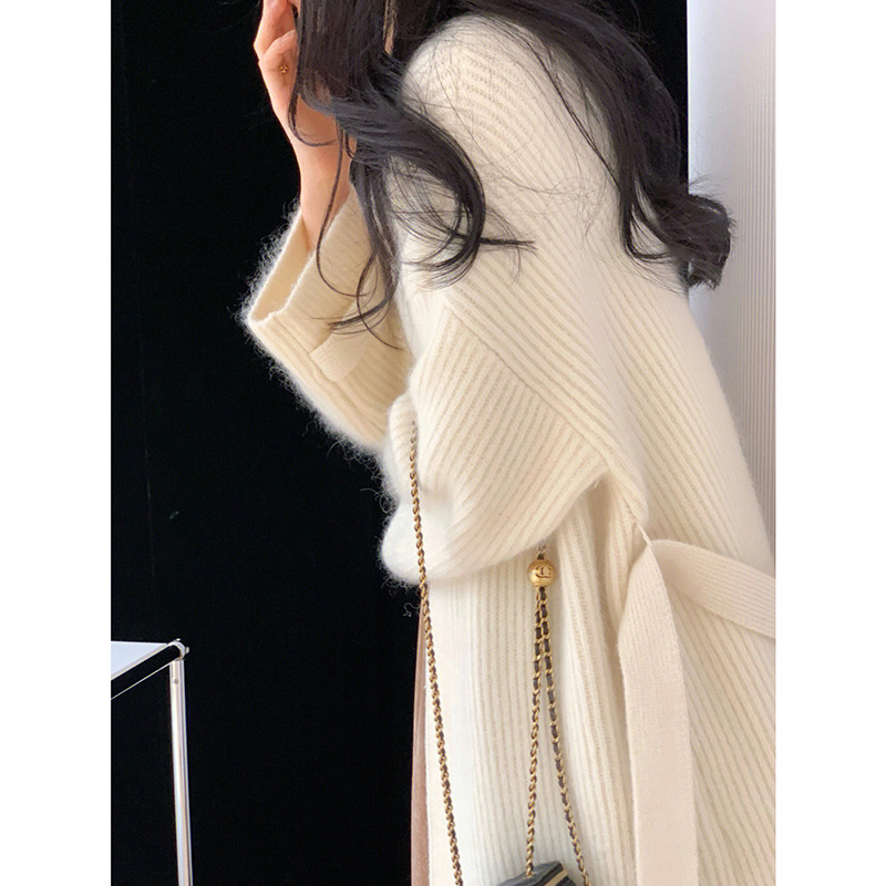 品牌折扣商场外贸女装清仓软糯风长款毛衣外套水貂绒慵懒针织开衫,淘宝优惠券,粉丝福利购,淘宝优惠卷