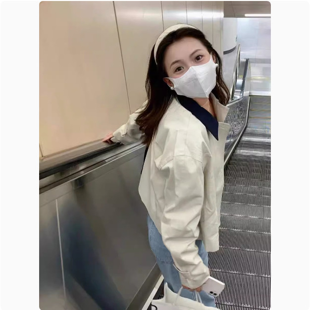 小香风白色夹克外套女2022年秋季新款韩版百搭休闲短款小个子上衣,淘宝优惠券,粉丝福利购,淘宝优惠卷