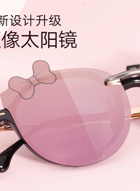 派丽蒙儿童学生近视墨镜夹片式太阳镜新款正品蝴蝶结超轻偏光