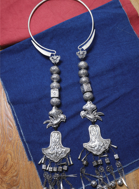 女王流苏项圈镀银民族风服装配饰