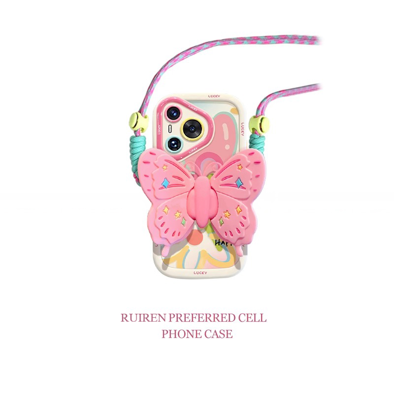 ins清新花朵斜跨适用荣耀400pro泡芙300Ultra全包手机壳POWER新款GTpro荣耀x70i防摔x60女Magic7 Pro/6保护壳 - 图3