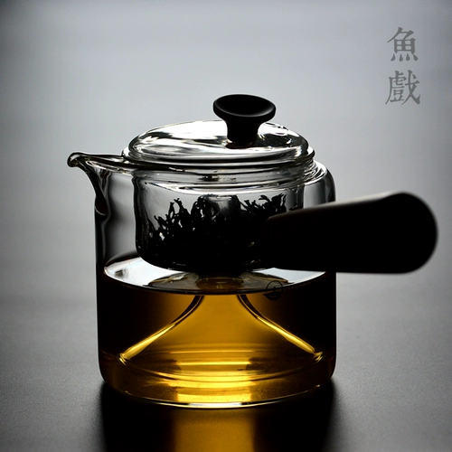 Стеклянный красный (черный) чай для домашнего использования, мундштук, заварочный чайник, популярно в интернете