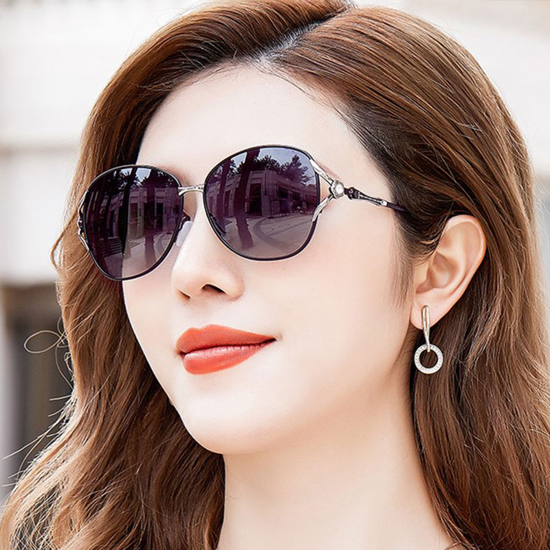 Polarized sunglasses for women 2025 new large frames to show face and small driving anti-ultraviolet sunglasses sunglasses