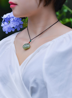 儒匪窝和田玉小动物萌猪老鼠挂件