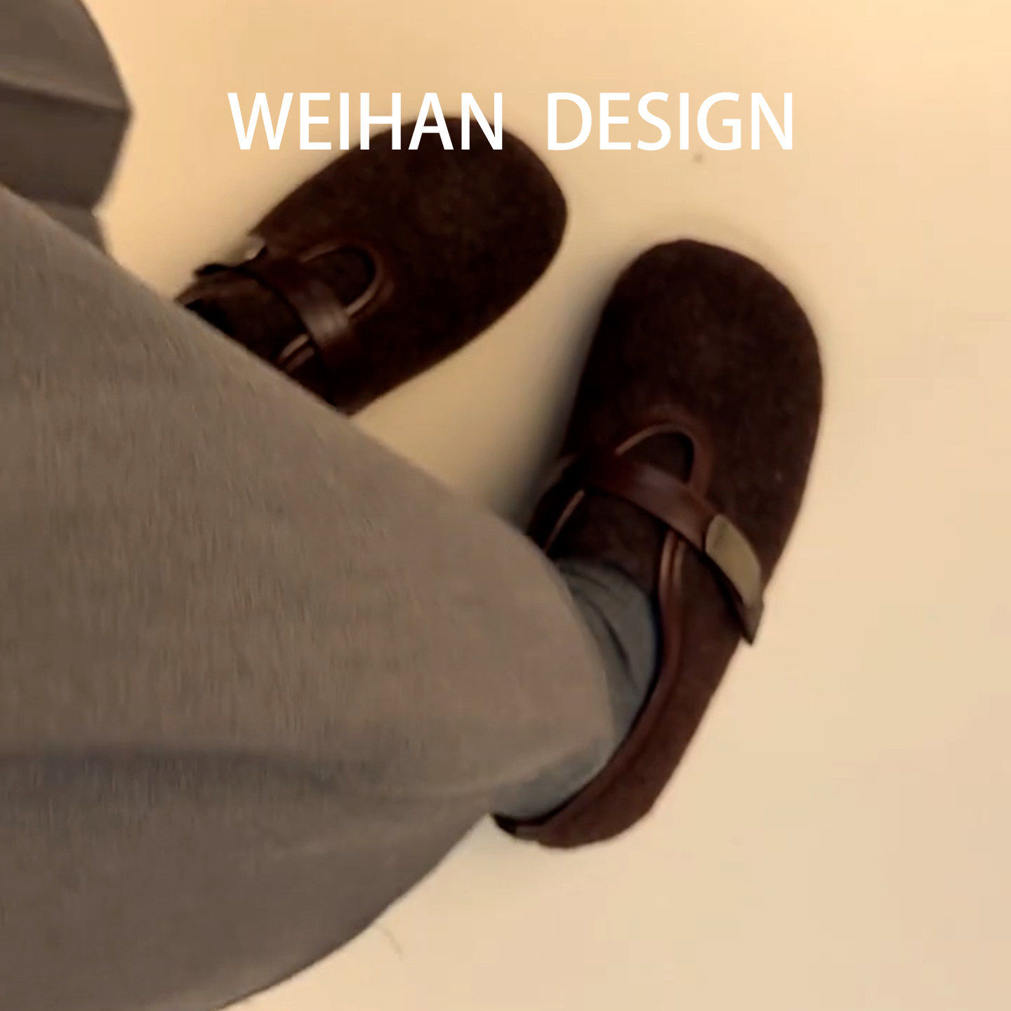 羊皮版！韩版厚底毛呢加绒勃肯鞋女秋冬款百搭金属扣玛丽珍豆豆鞋,淘宝优惠券,粉丝福利购,淘宝优惠卷