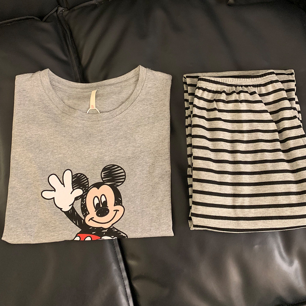 卡通睡衣套装女款春夏季新款男士纯棉短袖长裤薄款全棉情侣家居服,淘宝优惠券,粉丝福利购,淘宝优惠卷