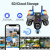 WiFi monitor camera night vision matte full color home remote 4G wireless outdoor no electricity and no network