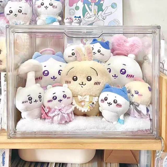 Chiikawa Usaqi doll storage box Cotton doll Doll Jiyakawa display cabinet transparent display stand