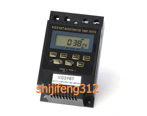 Timer New Product Timer KG316T 220V Micro -Computer Switch Switch 10 Группы программирования уличных огней управление английским