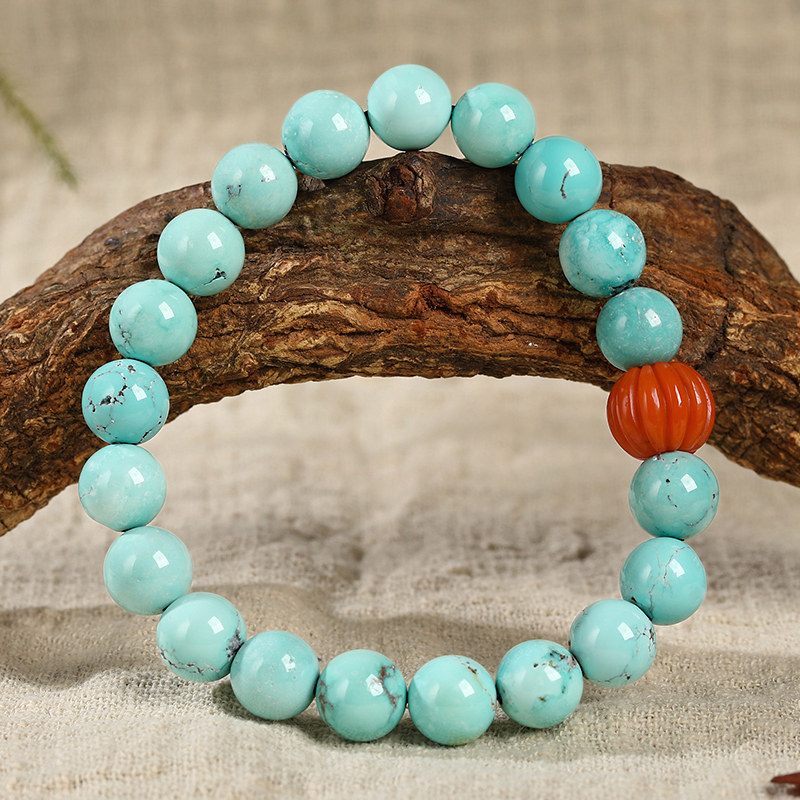 欧采妮天然绿松石蜜蜡手串女款手链 oucerny欧采妮手饰