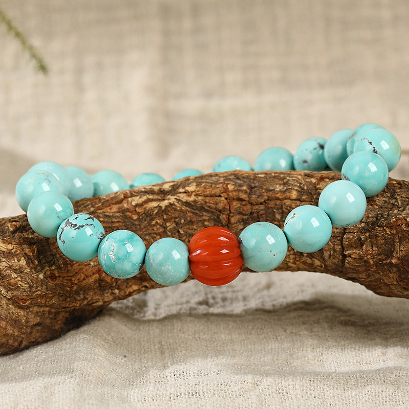 欧采妮天然绿松石蜜蜡手串女款手链 oucerny欧采妮手饰