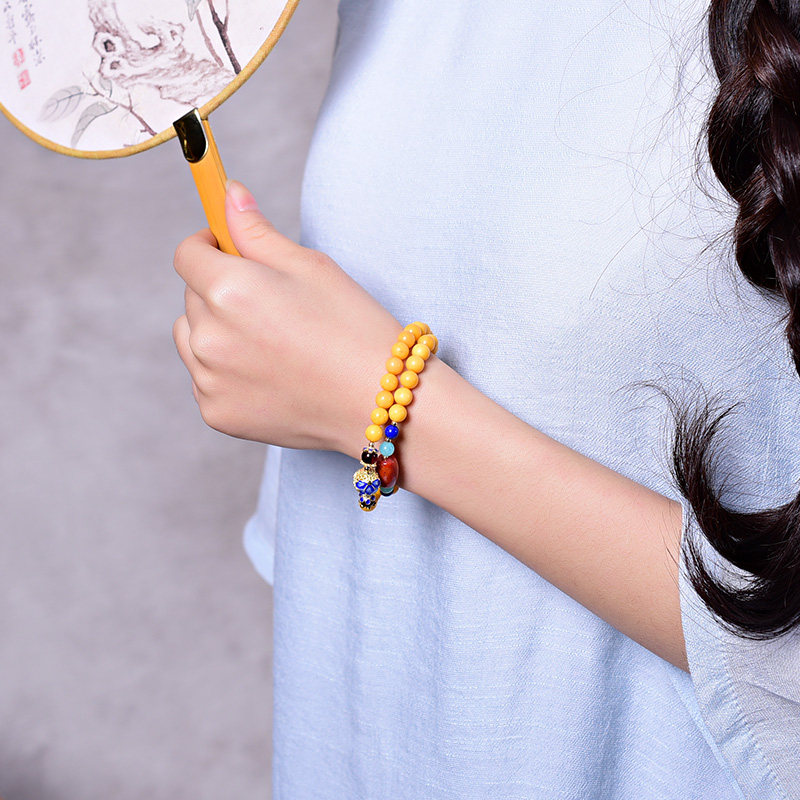 欧采妮蜜蜡手串天然鸡油黄手链蜜蜡 oucerny欧采妮手饰