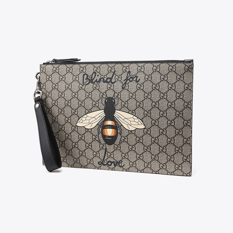 gucci /古驰男士手拿包蜜蜂男包 万奢城男士包袋