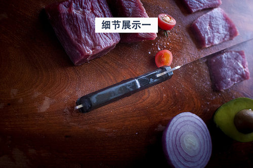 百浓西式主厨刀菜刀切片刀牛刀美式定向粉末不锈钢牛刀厨师刀 - 图2