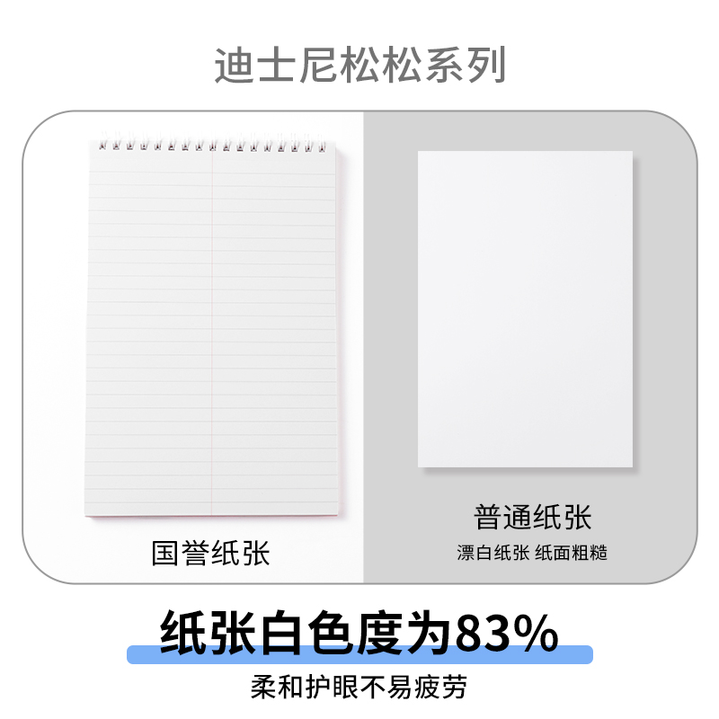 官方旗舰店 kokuyo日本国誉迪士尼松松系列双螺旋速记本螺旋线圈本子分栏笔记本 - 图3