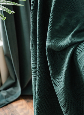 盖布沙发巾全盖简约纯色沙发垫北欧轻奢墨绿色沙发套沙发罩布全包