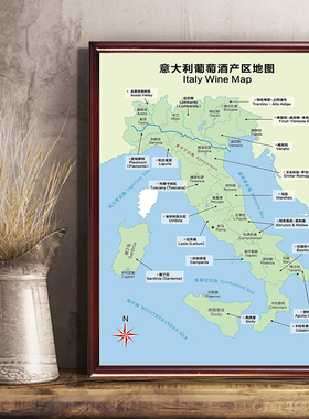 法国地图会所装饰画