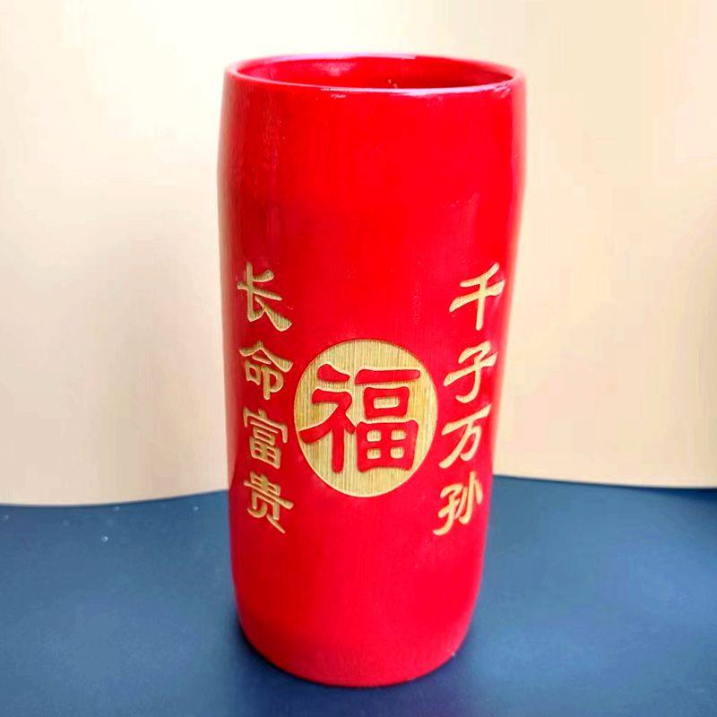 潮汕中国结米升结婚搬家竹筒大号米斗量米筒竹香炉拜月娘插香竹筒,淘宝优惠券,粉丝福利购,淘宝优惠卷