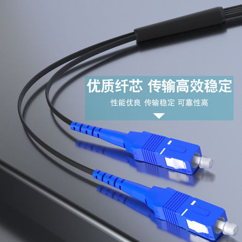 精连 免熔光纤线室内室外皮线光缆光钎线 单模光纤跳线sc-sc延长线电信光纤线入户成品线50米/100米/200米 - 图0