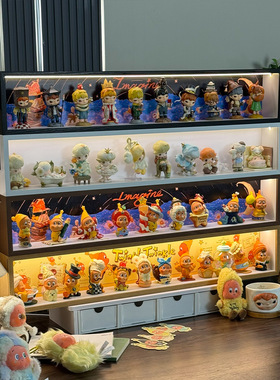 盲盒手办萌粒展示架创意高级大