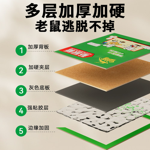 金鹿老鼠贴粘鼠板捕鼠器灭鼠器老鼠胶家用老鼠粘板老鼠夹 - 图1