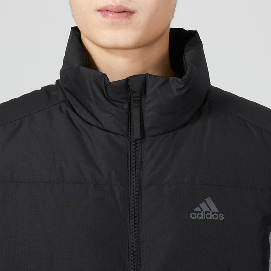 阿迪达斯羽绒马甲男2024冬季新款运动服羽绒服防风立领背心HN4403
