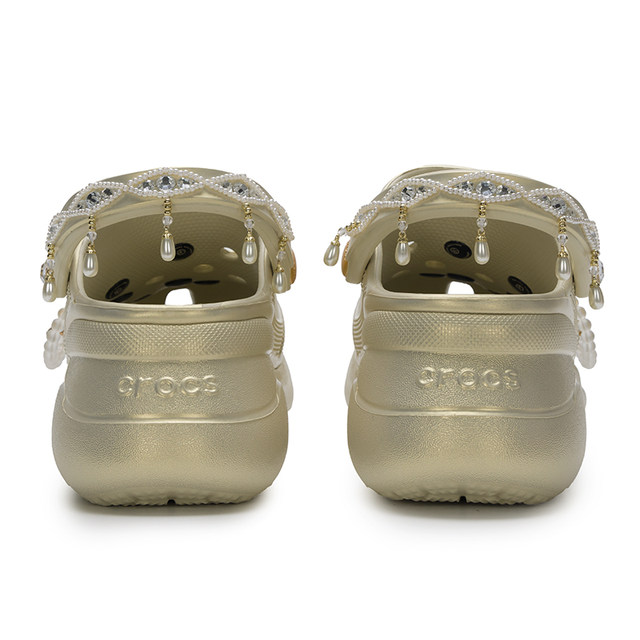 Crocs Crocs retro little whale bright bead flower hole shoes thick-soled women's shoes garden shoes sandals 211519