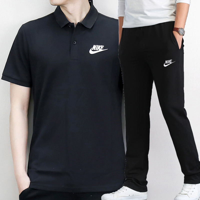 NIKE Nike Set Men's 2019 Summer New Casual Sportswear Running Short Sleeve Long Pants Sportswear