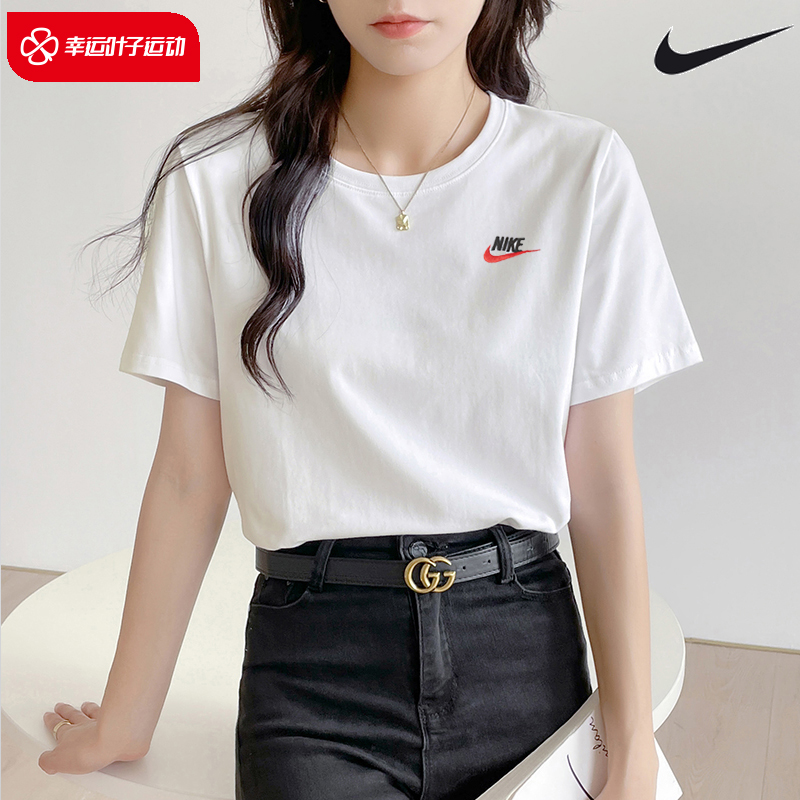 NIKE耐克短袖女装2024夏季运动服透气半袖宽松圆领T恤AR4999-100-图1