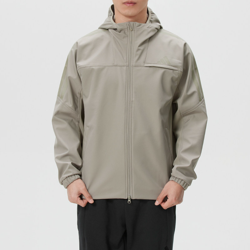 ~阿迪达斯男装 2026春季新款运动服梭织训练健身连帽夹克宽松外套,淘宝优惠券,粉丝福利购,淘宝优惠卷