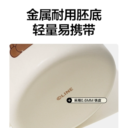 MU Gao di Line Friends Co -Crowner Brown Kentakillon кампания Портативная эмалевая эмалевая чашка кофейная чашка для водяной чашки