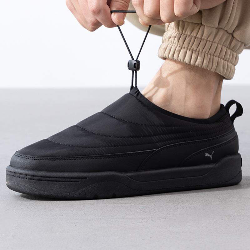 PUMA彪马加绒男鞋女鞋冬季新款情侣厚底懒人鞋一脚穿运动鞋休闲鞋 - 图0