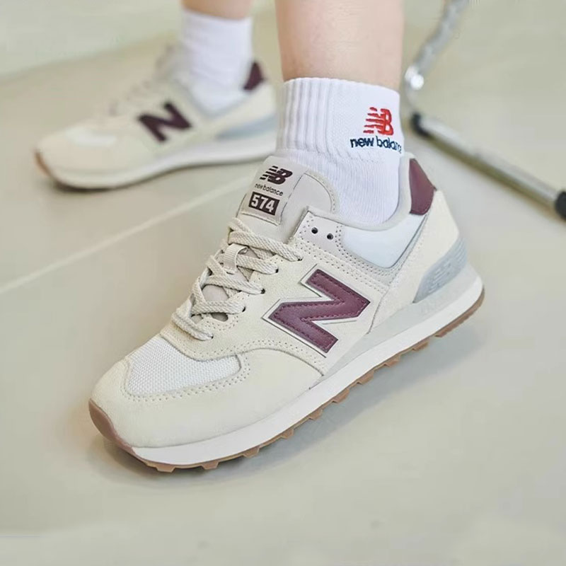 NEW BALANCE女鞋NB574经典复古老爹鞋休闲女鞋运动跑步鞋WL574RCF-图1