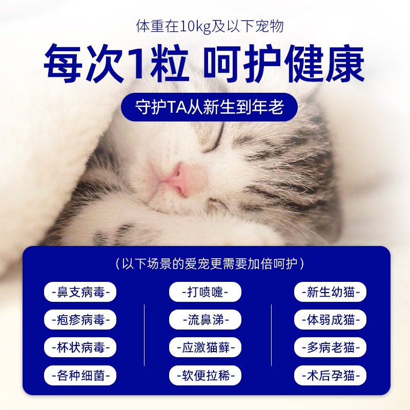 宠儿香猫咪乳铁蛋白益生菌狗狗提高免疫力增强抵抗力幼犬幼猫鼻支