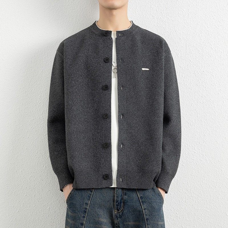 针织开衫外套男款春秋季2025新款毛衣男叠穿内搭内胆毛线衣夹克衫,淘宝优惠券,粉丝福利购,淘宝优惠卷