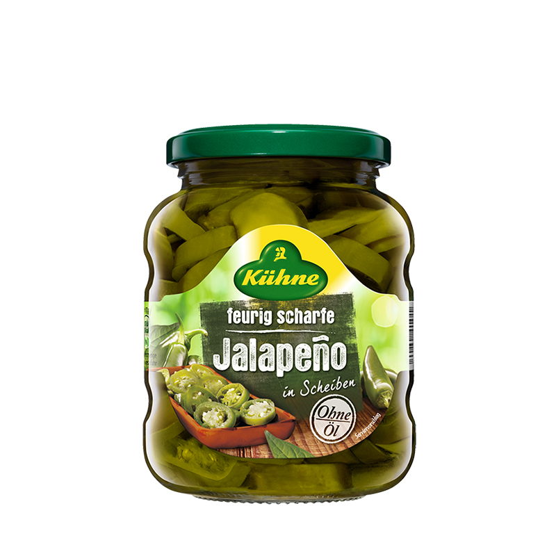 冠利辣椒圈330g 德国进口0脂墨西哥酸辣椒片jalapeno汉堡披萨配料 - 图0