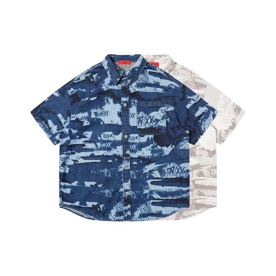El mismo estilo que la camisa de mezclilla de la altura de la altura corta de la calle Celebrity Inxx