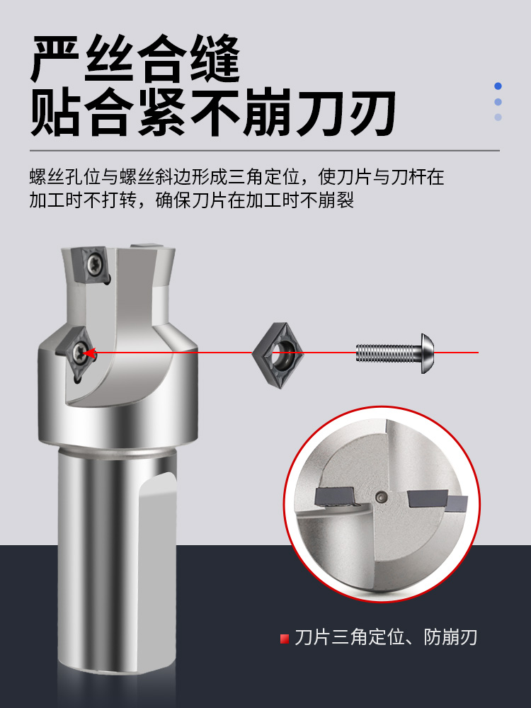 头沉孔铣刀拉锪倒角刀沉孔CH刀反头螺丝沉头刀杆沉刀孔刀杆螺丝沉 - 图2