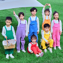 New Years Day Men and women Childrens Color Back Belt Pants Suit Chorus Cheerleaders Kindergarten Elementary School Students Graduation Performance Class