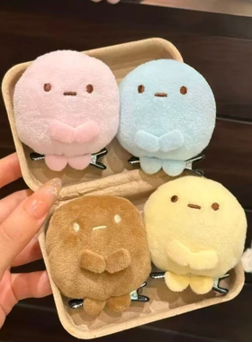 日系毛绒可爱鸭嘴夹饰品