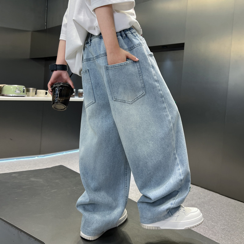 男童加绒牛仔裤儿童长裤秋冬新款中大童宽松直筒裤痞帅气男孩裤子,淘宝优惠券,粉丝福利购,淘宝优惠卷