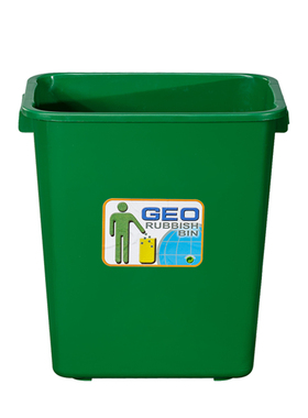 摇盖塑料25L升无盖垃圾桶GEO学校宿舍大号家用大容量灰色室外公司