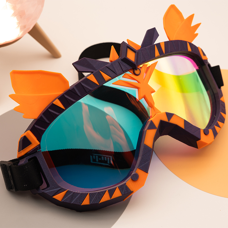 furry福瑞 3D打印兽装护目镜 磁吸卡扣镜片可更换可调节绷带 - 图0