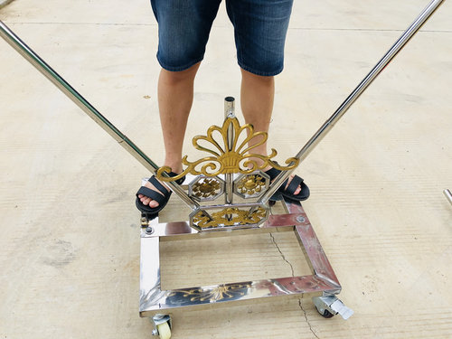 醒狮旗帜三角旗旗杆头牌旗帅旗旗杆不锈钢旗杆可拆卸龙狮用品 - 图0