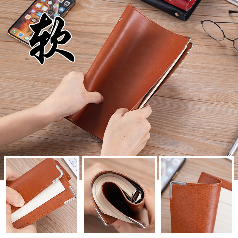 软皮收纳册A4活页本封皮四孔a5六孔活页夹外壳单卖定制收纳笔记本 - 图0